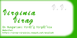 virginia virag business card